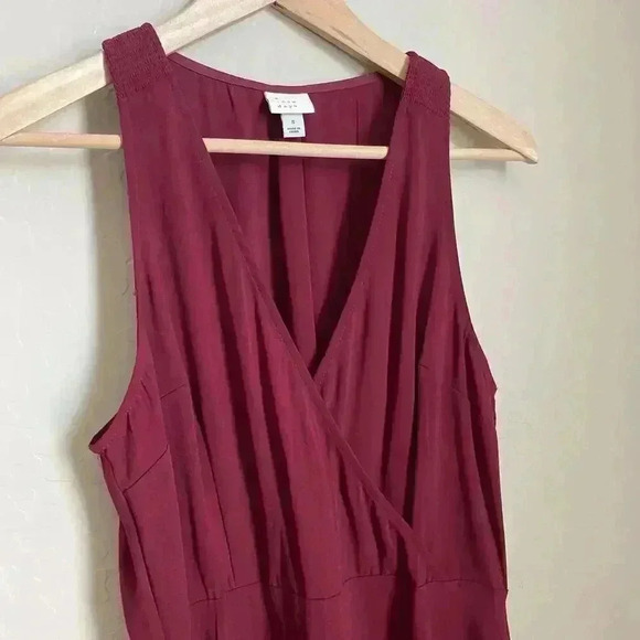 A New Day Wrap Front Dress Wine Red Size Small - Picture 2 of 8